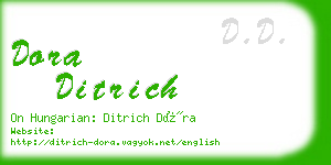 dora ditrich business card